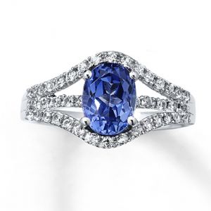 Kay Jewelers Lab-Created Sapphire Ring Oval-cut Sterling Silver- Sapphire ring.jpg